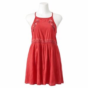 Size L Lulus Sunshine Delight Embroidered Mini Dress